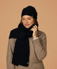 Black Moss Baggie Beanie / Mütze Rand mit Rippe