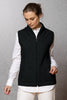 Black  Gillet / Weste ohne Arm Zipp
