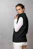 Black  Gillet / Weste ohne Arm Zipp