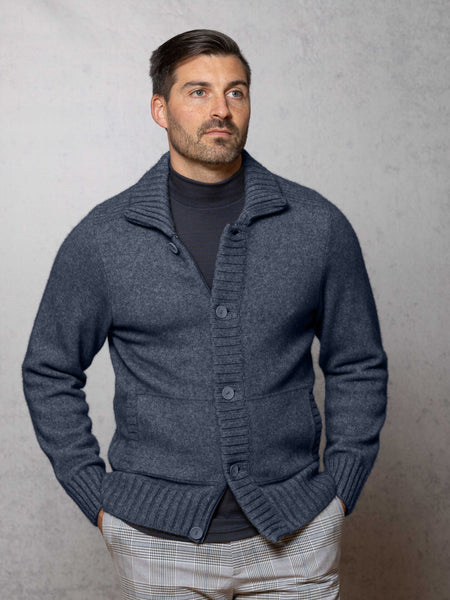 Strickjacke Mit Schalkragen Herren Aviator Cardigan Herren